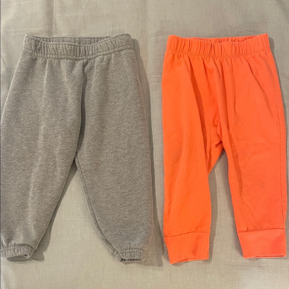 Kids Gray and Orange Jogger Pants 18 months- cat & Jack, Garanimals